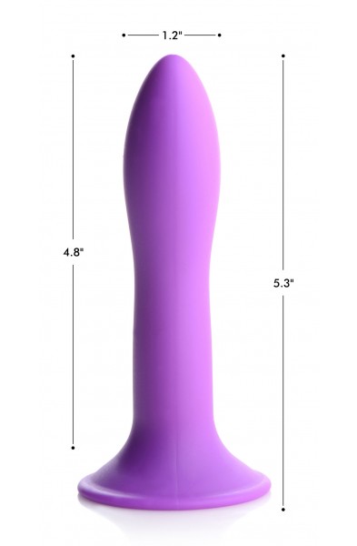 Squeezable Slender Dildo - Purple