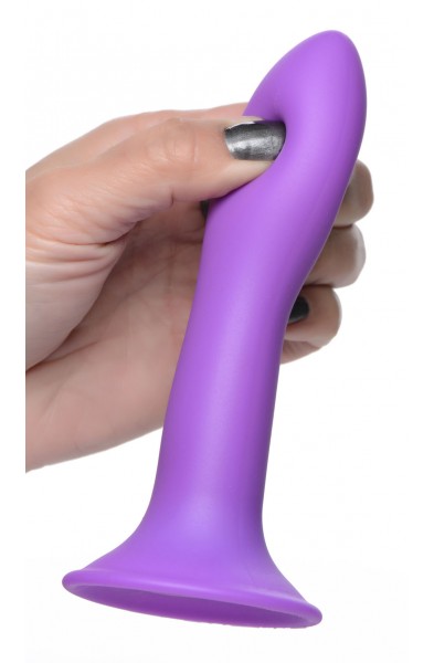 Squeezable Slender Dildo - Purple