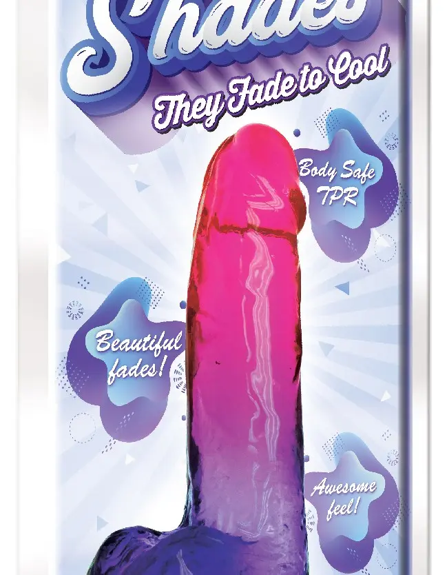 Shades - 8 Inch Gradient Dong - Pink and Plum
