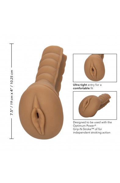 Optimum Power Grip-N-Stroke Replacement Sleeve -  Brown