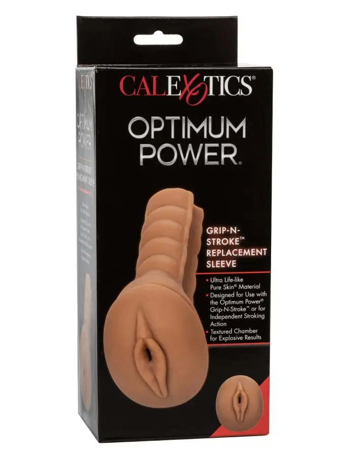 Optimum Power Grip-N-Stroke Replacement Sleeve -  Brown