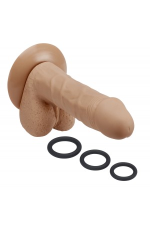 Pro Sensual Series 6 Inch Silicone Pro Odorless Dong - Tan