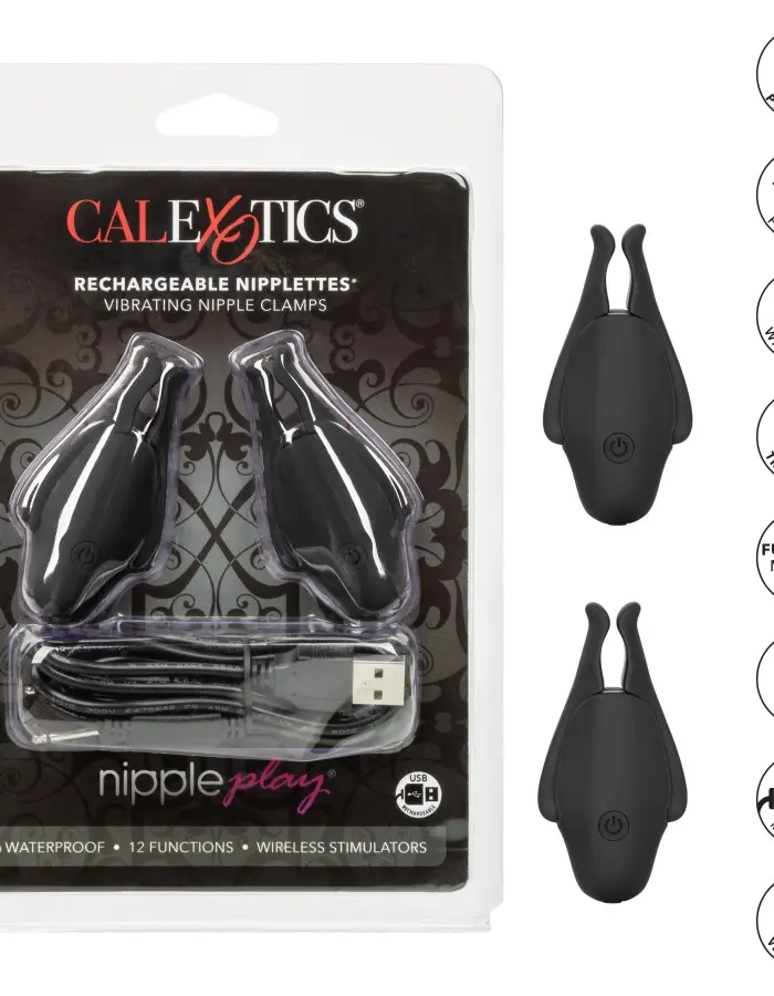 Nipple Play Rechargeable Nipplettes - Black