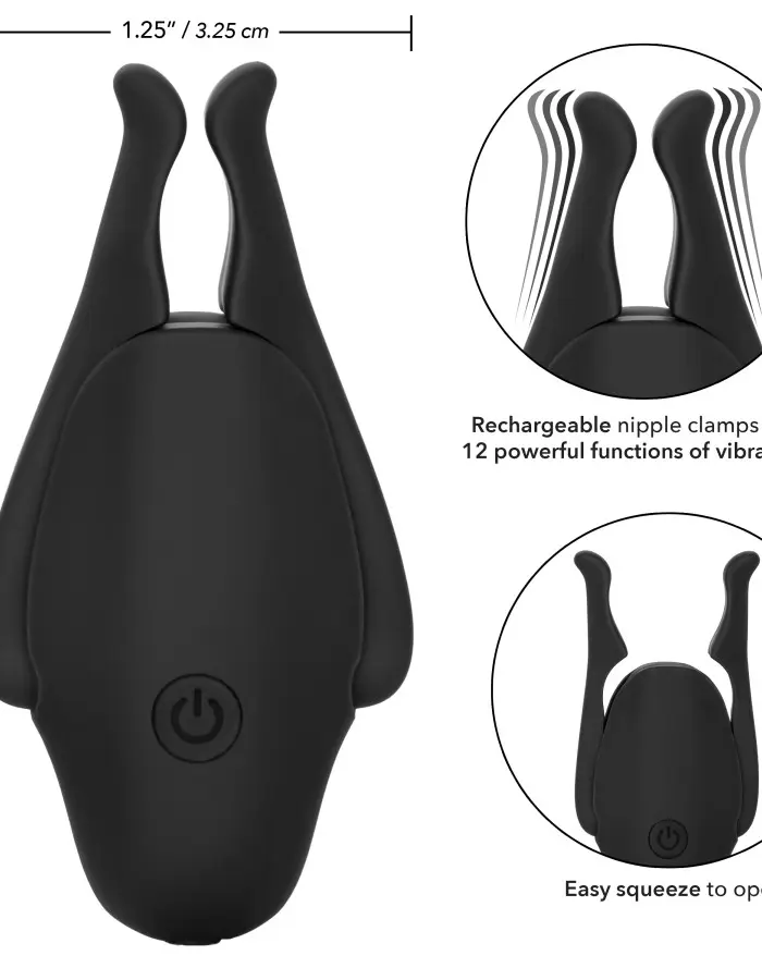Nipple Play Rechargeable Nipplettes - Black