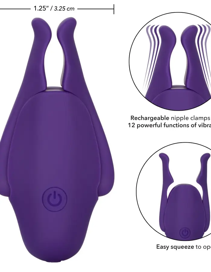 Nipple Play Rechargeable Nipplettes - Purple