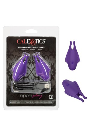 Nipple Play Rechargeable Nipplettes - Purple