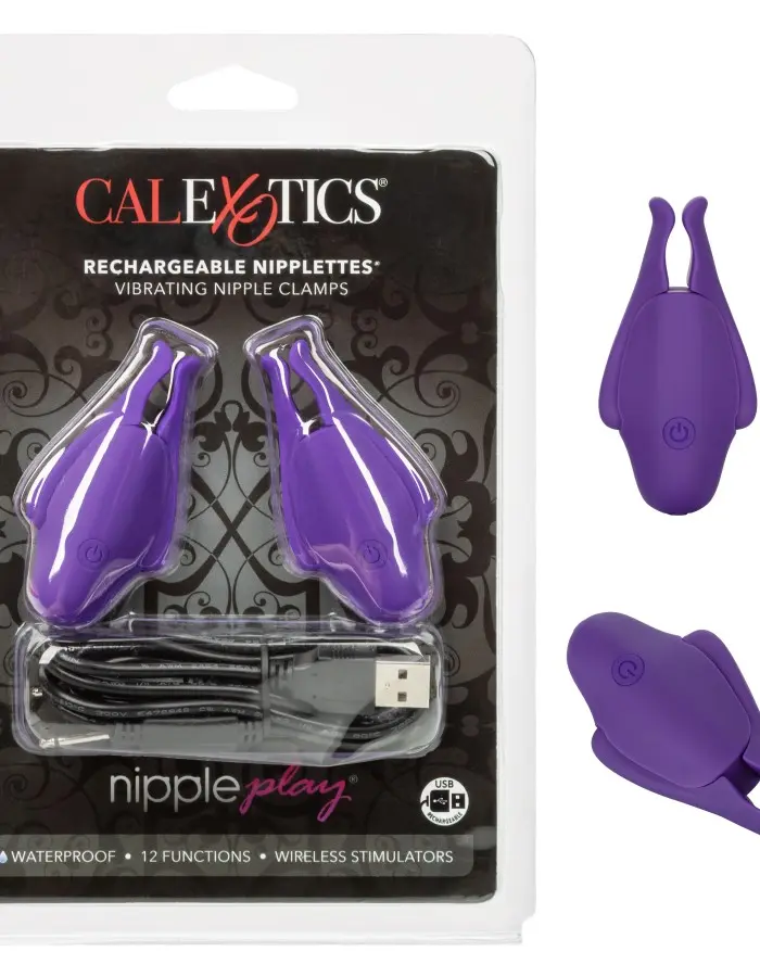 Nipple Play Rechargeable Nipplettes - Purple