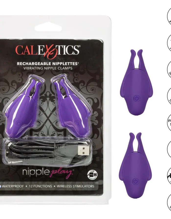 Nipple Play Rechargeable Nipplettes - Purple