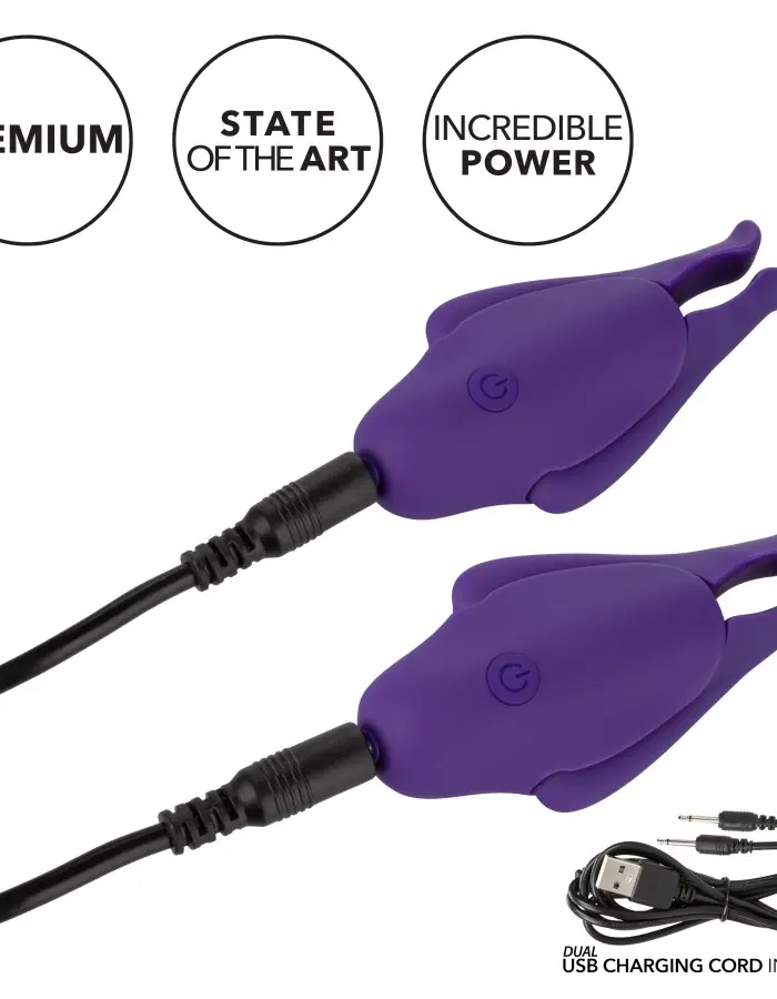 Nipple Play Rechargeable Nipplettes - Purple