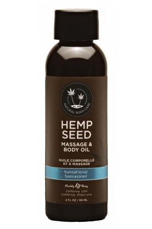 Hemp Seed Massage and Body Oil - Sunsational 2 Fl. Oz/ 60ml