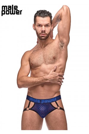 Diamond Mesh Jock Ring Navy