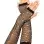 Rhinestone Fishnet Arm Warmers Black