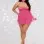 Babydoll Choker & G-String - Fushia - Queen