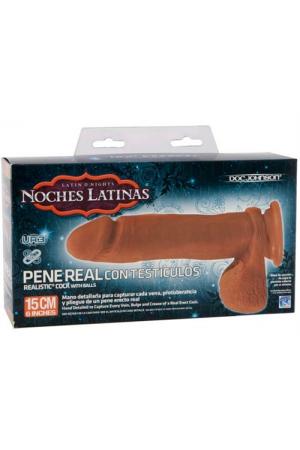 Noches Latinas Ultraskyn Pene Real Con Testiculos  - 6 Inch