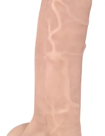 7 Inch Fleshstixxx Silicone Dildo With Balls -  Vanilla