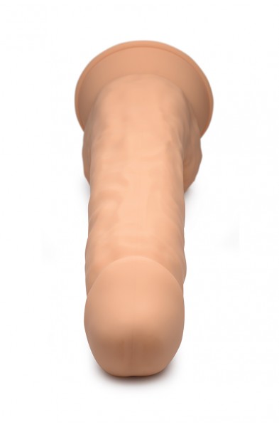 Fleshstixxx 10 Inch Silicone Dildo With Balls -  Latte