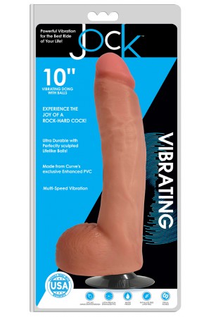 Jock 10 Inch Vibrating Dong With Balls