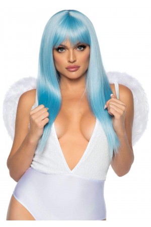 Marabou Trimmed Feather Wings - White