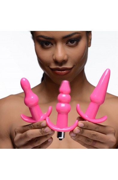 Thrill Trio Anal Plug Set - Pink