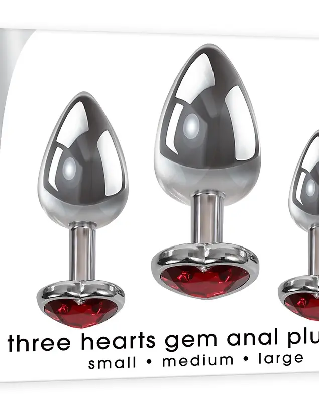 Three Hearts Gem Anal Plug Set