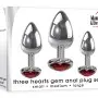 Three Hearts Gem Anal Plug Set