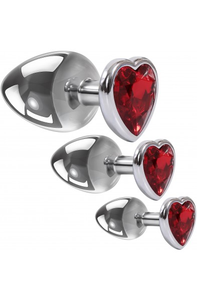 Three Hearts Gem Anal Plug Set