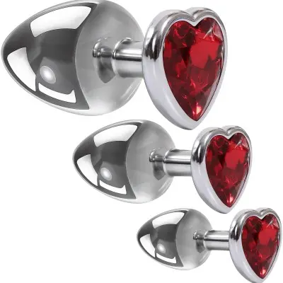 Three Hearts Gem Anal Plug Set