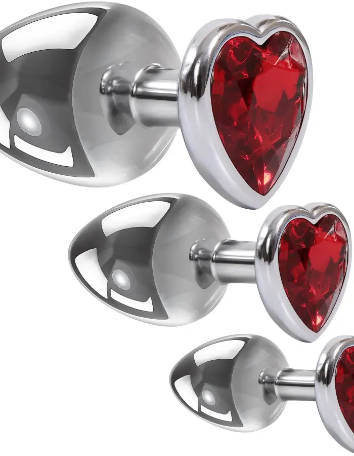 Three Hearts Gem Anal Plug Set