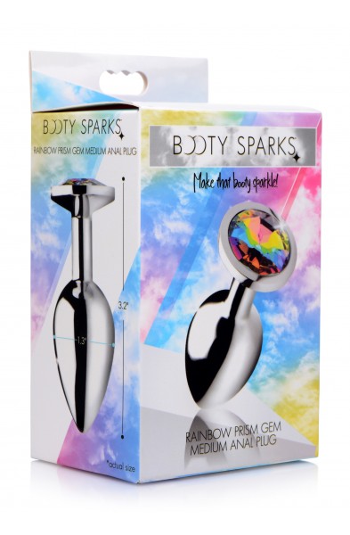 Rainbow Prism Gem Anal Plug - Medium