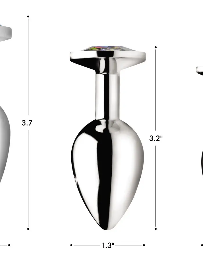 Rainbow Prism Gem Anal Plug - Small