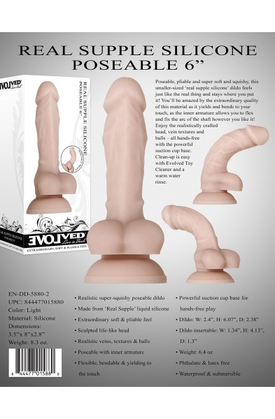 Real Supple Silicone Poseable 6 Inch