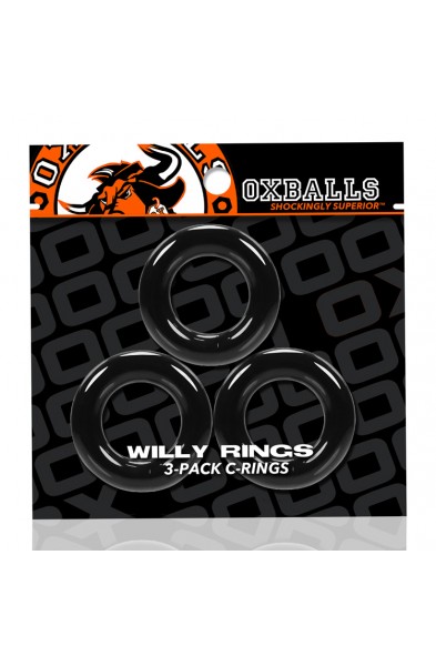 Willy Rings 3-Pack Cockrings - Black