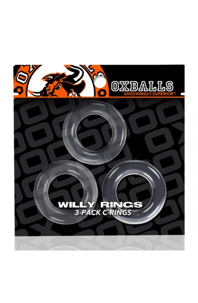 Willy Rings 3-Pack Cockrings - Clear