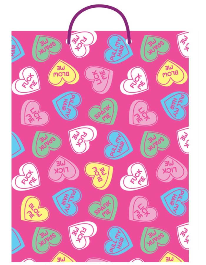 Fuck Me Blow Me Spank Me Hearts Gift Bag
