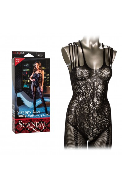 Scandal Plus Size Strappy Lace Body Suit