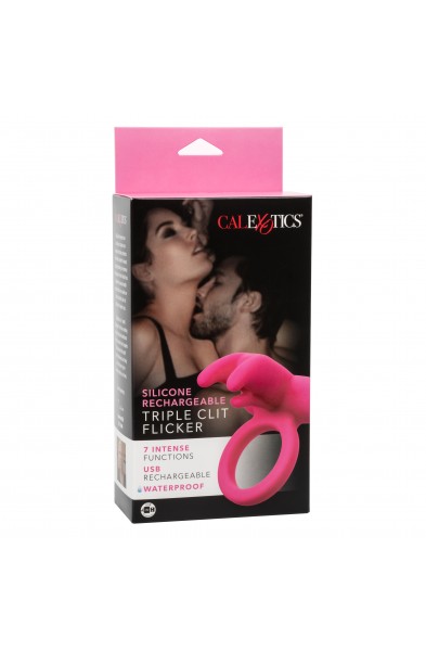 Silicone Rechargeable Triple Clit Flicker