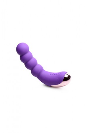 Silicone Beaded Vibrator - Violet