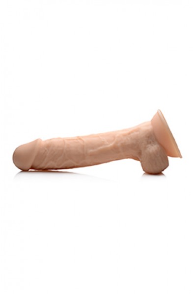 Fleshstixxx Silicone 8.5 Inch Silicone Dildo With  Balls - Vanilla