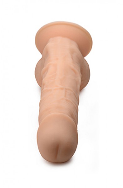 Fleshstixxx Silicone 8.5 Inch Silicone Dildo With  Balls - Vanilla