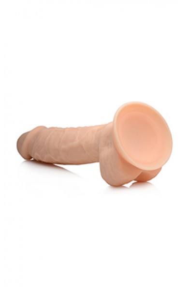 Fleshstixxx Silicone 8.5 Inch Silicone Dildo With  Balls - Vanilla