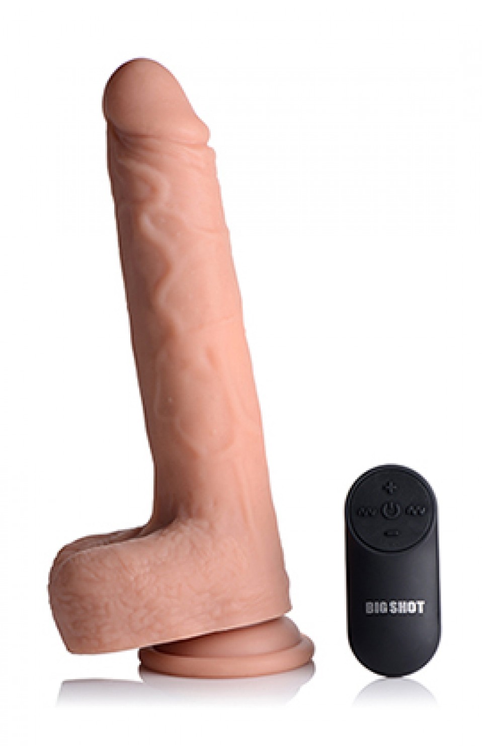 Big Shot 9 Inch Silicone Thrusting Dildo With - Balls and Remote -  CN-19-1012-10