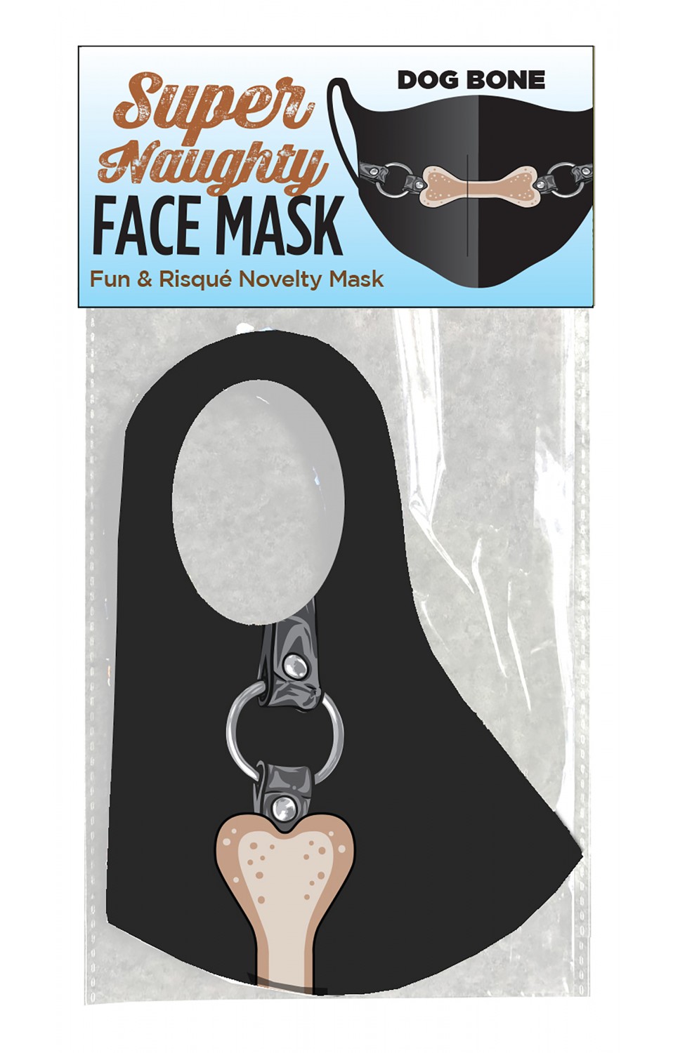 Super Naughty Dog Bone Ball Gag Face Mask - LG-CP1023