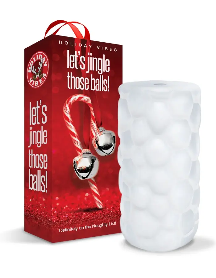 Holiday Vibes Naughty List Gift Let's Jingle Those Balls - Tight Textured Stroker