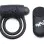 Bang - Silicone Cock Ring and Bullet With Remote  Control - Black