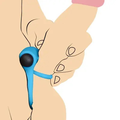 Bang - Silicone Cockring and Bullet With Remote Control - Blue