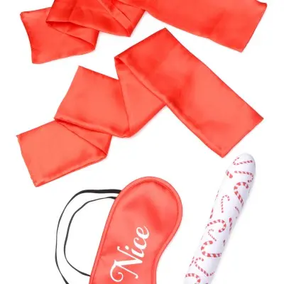 Bang - Naughty Holiday Kit - Wrist Ties XL Bullet  and Blindfold