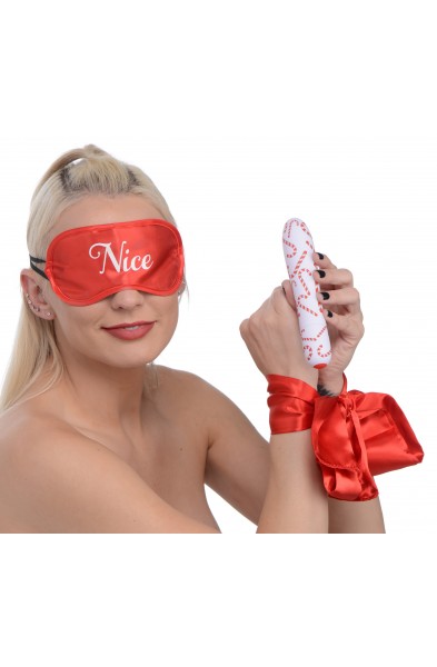 Bang - Naughty Holiday Kit - Wrist Ties XL Bullet  and Blindfold