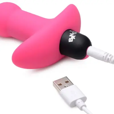 Bang - Vibrating Silicone Anal Beads and Remote Control - Pink
