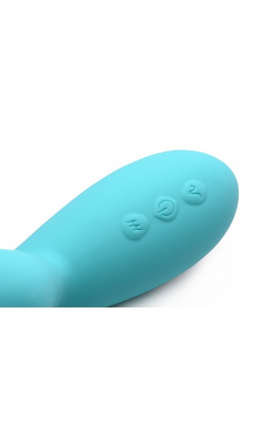 Shegasm 5 Star 10x Silicone Suction & Pulsing Rabbit - Teal