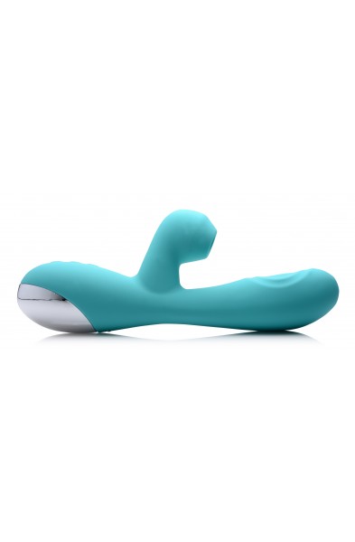 Shegasm 5 Star 10x Silicone Suction & Pulsing Rabbit - Teal